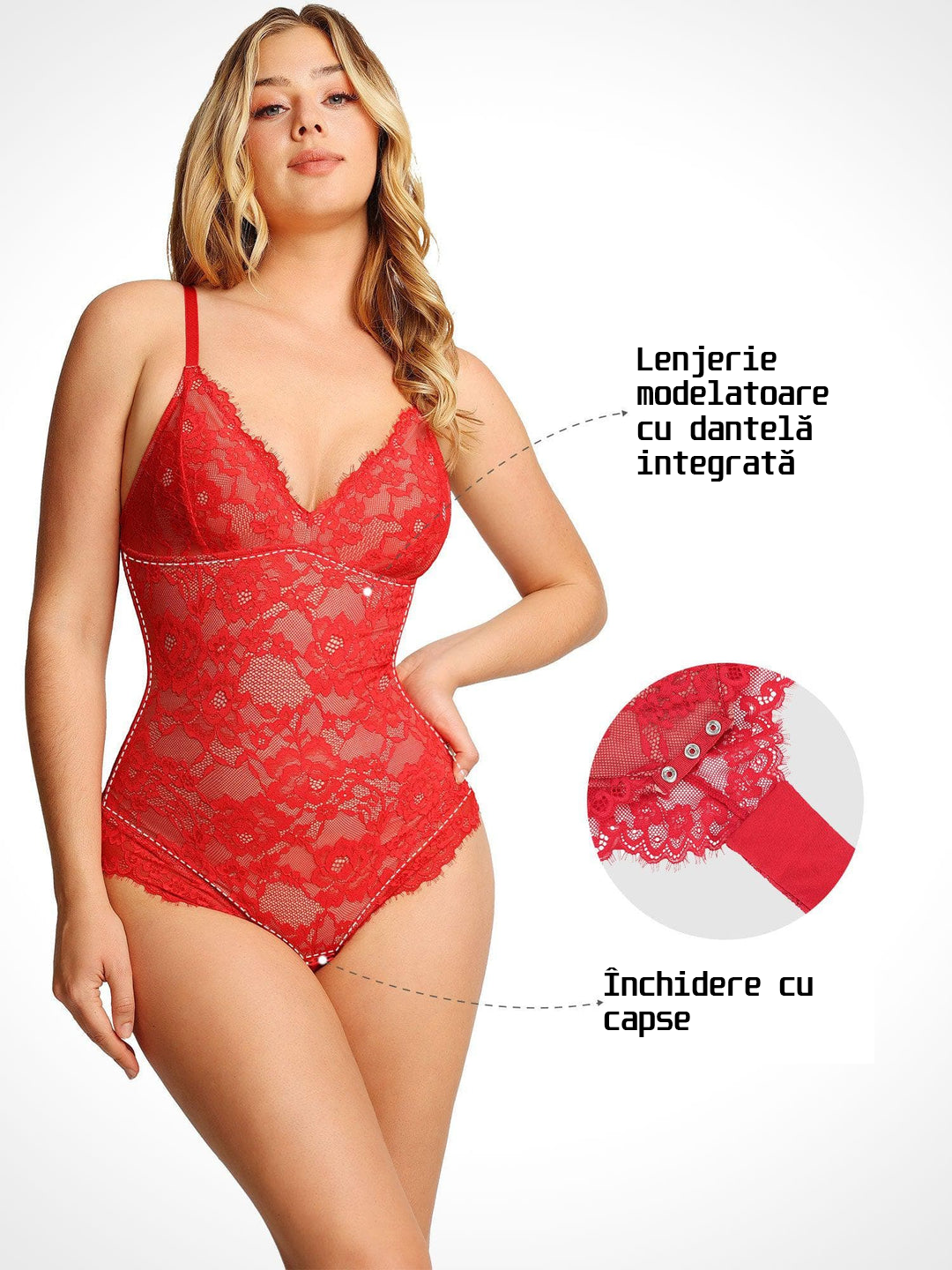 Body Modelator 100% Dantelă – Valentine’s Edition